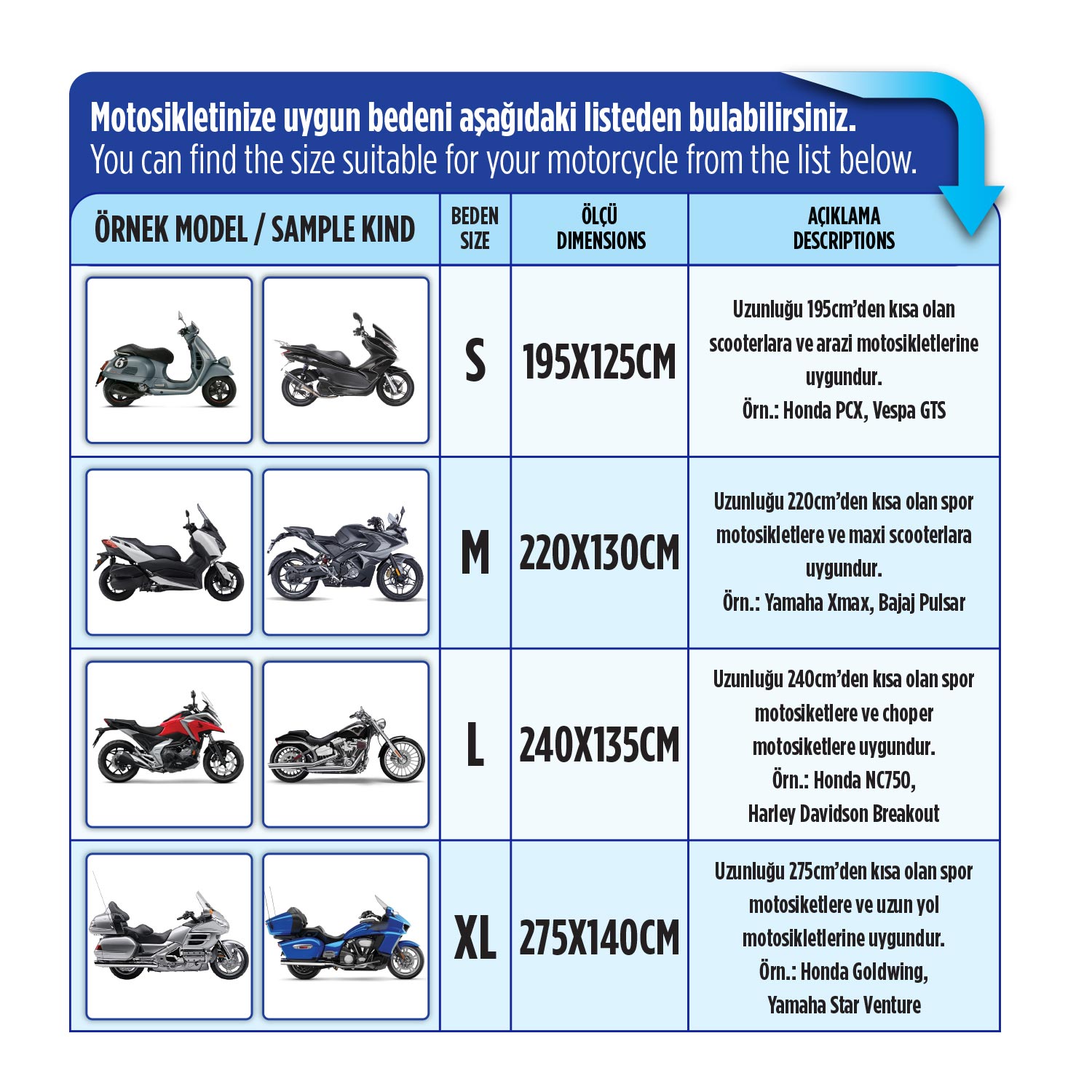 4 Mevsim Motosiklet Brandası - S